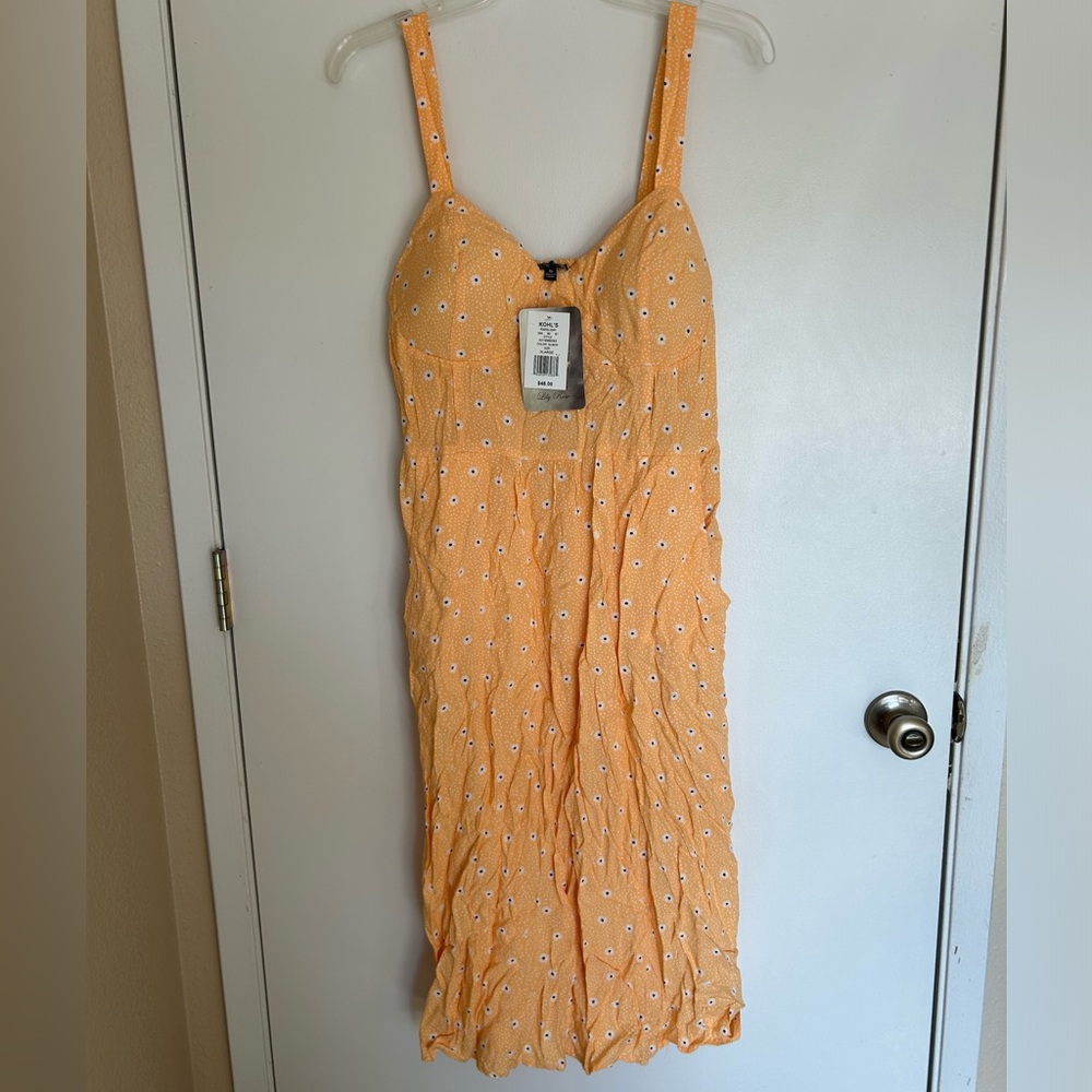 KOHLS Yellow Midi Dress